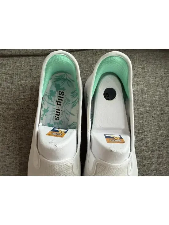Skechers Slip Ins Go Walk Travel Kiana Womens 11 White 124770 Hands Free New - Picture 12 of 14